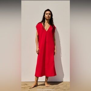 Zara limited edition V neck tunic dress